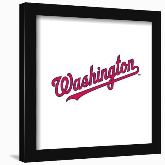 Gallery Pops MLB Washington Nationals - Jersey Lettering Logo Wall Art-Trends International-Framed Gallery Pops