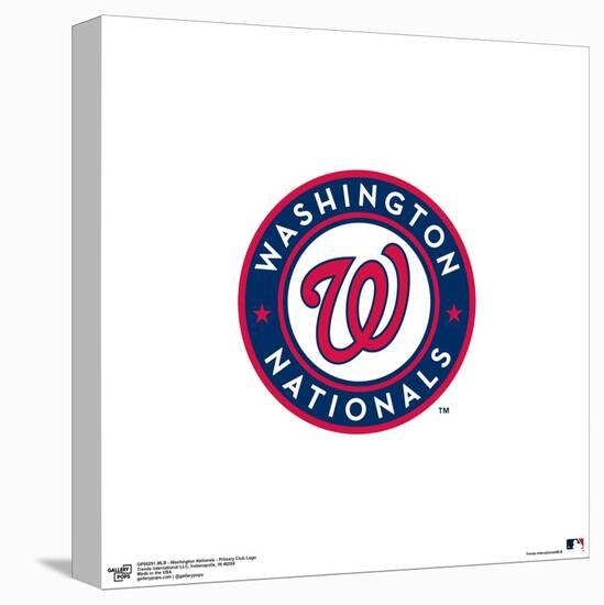Gallery Pops MLB Washington Nationals - Primary Club Logo Wall Art-Trends International-Stretched Canvas