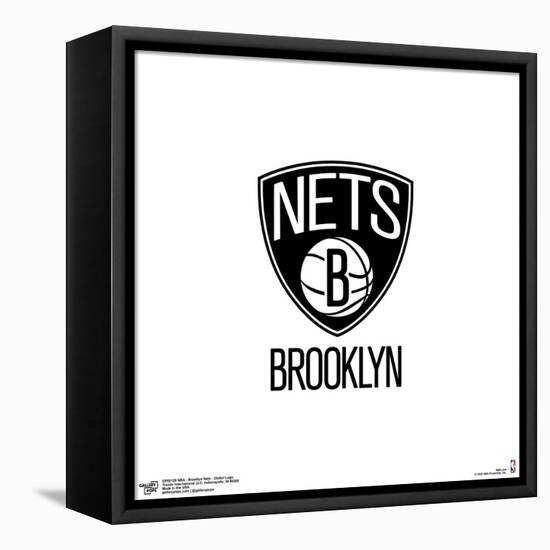 Gallery Pops NBA Brooklyn Nets - Global Logo Wall Art-Trends International-Framed Stretched Canvas