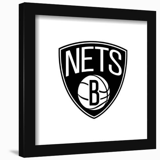 Gallery Pops NBA Brooklyn Nets - Primary Logo Wall Art-Trends International-Framed Gallery Pops