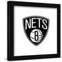 Gallery Pops NBA Brooklyn Nets - Primary Logo Wall Art-Trends International-Framed Gallery Pops