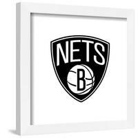 Gallery Pops NBA Brooklyn Nets - Primary Logo Wall Art-Trends International-Framed Gallery Pops