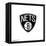 Gallery Pops NBA Brooklyn Nets - Primary Logo Wall Art-Trends International-Framed Stretched Canvas