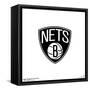 Gallery Pops NBA Brooklyn Nets - Primary Logo Wall Art-Trends International-Framed Stretched Canvas