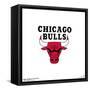 Gallery Pops NBA Chicago Bulls - Global Logo Wall Art-Trends International-Framed Stretched Canvas