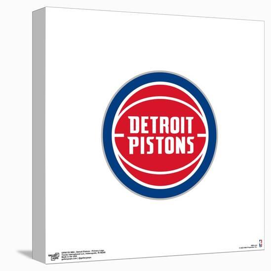 Gallery Pops NBA Detroit Pistons - Primary Logo Wall Art-Trends International-Stretched Canvas
