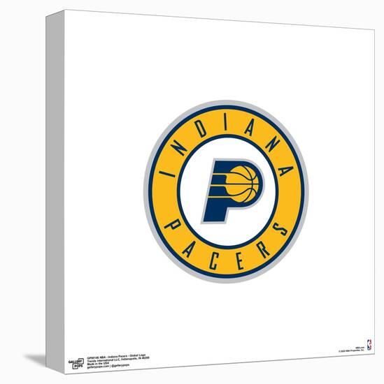 Gallery Pops NBA Indiana Pacers - Global Logo Wall Art-Trends International-Stretched Canvas