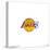 Gallery Pops NBA Los Angeles Lakers - Primary Logo Wall Art-Trends International-Stretched Canvas