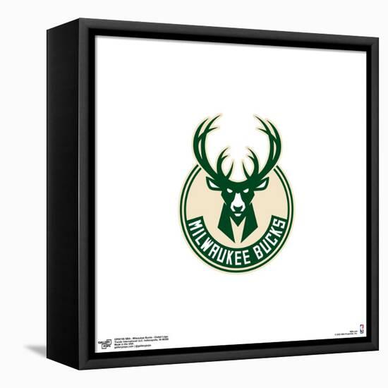 Gallery Pops NBA Milwaukee Bucks - Global Logo Wall Art-Trends International-Framed Stretched Canvas