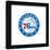 Gallery Pops NBA Philadelphia 76ers - Global Logo Wall Art-Trends International-Framed Gallery Pops