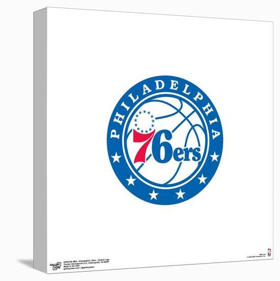 Gallery Pops NBA Philadelphia 76ers - Global Logo Wall Art-Trends International-Stretched Canvas