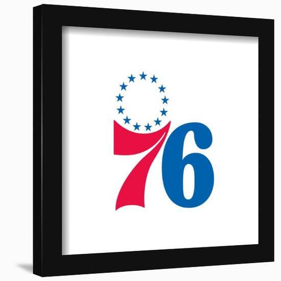 Gallery Pops NBA Philadelphia 76ers - Primary Logo Wall Art-Trends International-Framed Gallery Pops