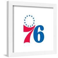 Gallery Pops NBA Philadelphia 76ers - Primary Logo Wall Art-Trends International-Framed Gallery Pops