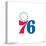 Gallery Pops NBA Philadelphia 76ers - Primary Logo Wall Art-Trends International-Stretched Canvas