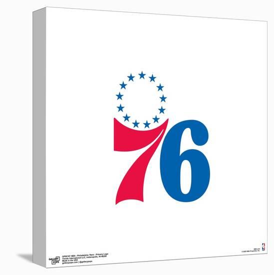 Gallery Pops NBA Philadelphia 76ers - Primary Logo Wall Art-Trends International-Stretched Canvas