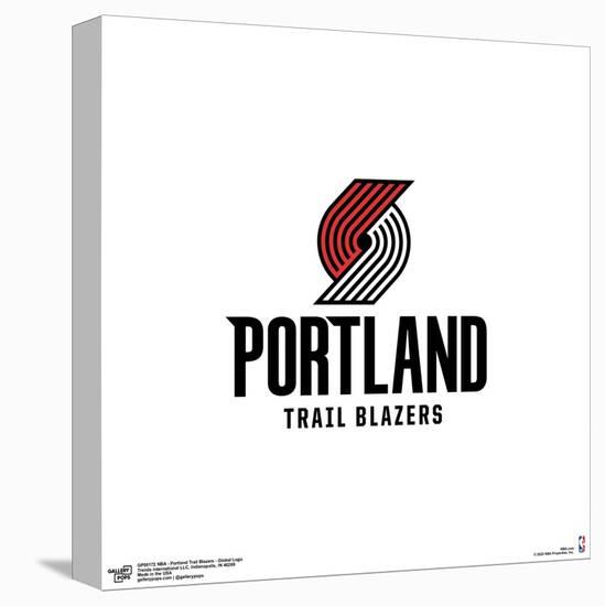 Gallery Pops NBA Portland Trail Blazers - Global Logo Wall Art-Trends International-Stretched Canvas