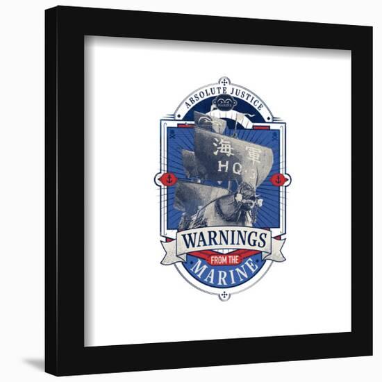 Gallery Pops Netflix One Piece - Warnings From The Marine Graphic Wall Art-Trends International-Framed Gallery Pops