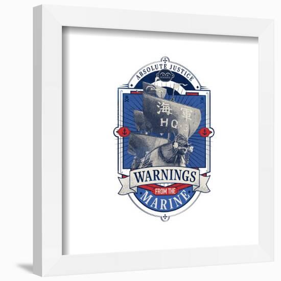 Gallery Pops Netflix One Piece - Warnings From The Marine Graphic Wall Art-Trends International-Framed Gallery Pops