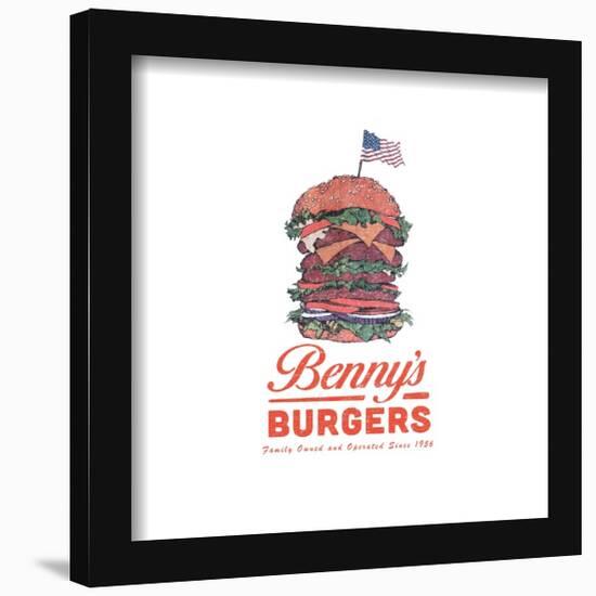 Gallery Pops Netflix Stranger Things: Season 2 - Benny's Burgers Logo Wall Art-Trends International-Framed Gallery Pops