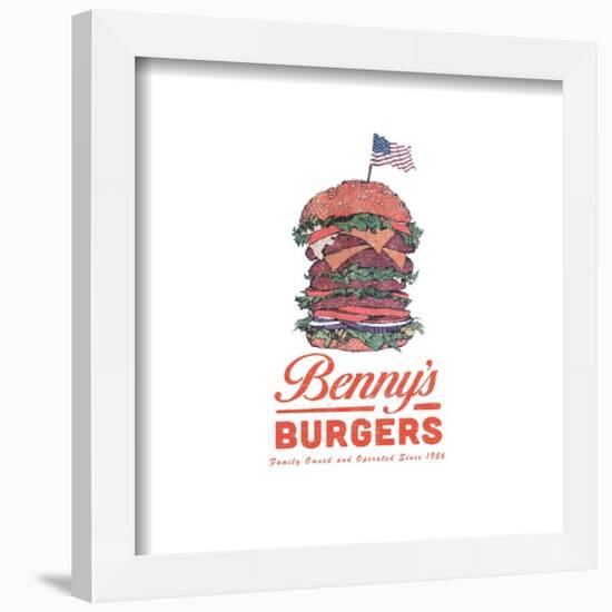 Gallery Pops Netflix Stranger Things: Season 2 - Benny's Burgers Logo Wall Art-Trends International-Framed Gallery Pops