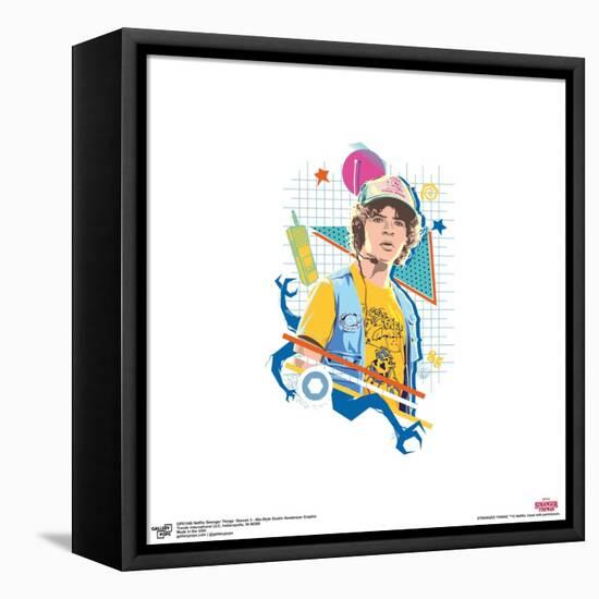 Gallery Pops Netflix Stranger Things: Season 3 - 80s-Style Dustin Henderson Graphic Wall Art-Trends International-Framed Stretched Canvas