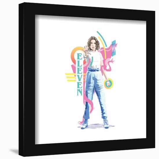 Gallery Pops Netflix Stranger Things: Season 3 - 80s-Style Eleven Graphic Wall Art-Trends International-Framed Gallery Pops