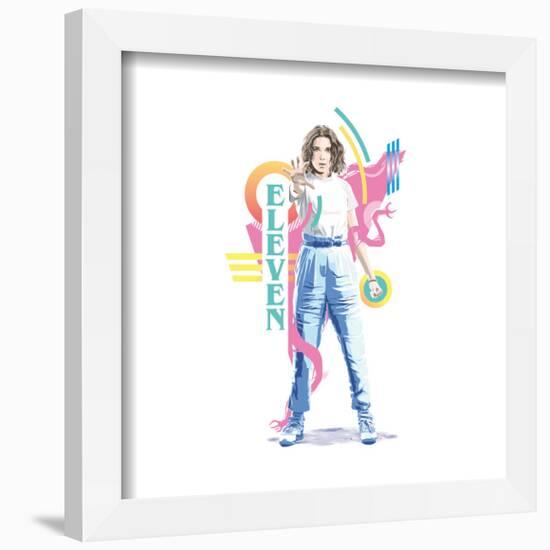 Gallery Pops Netflix Stranger Things: Season 3 - 80s-Style Eleven Graphic Wall Art-Trends International-Framed Gallery Pops