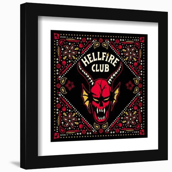 Gallery Pops Netflix Stranger Things: Season 4 - Hellfire Club Pattern Wall Art-Trends International-Framed Gallery Pops