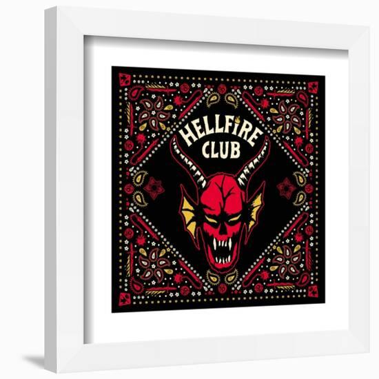 Gallery Pops Netflix Stranger Things: Season 4 - Hellfire Club Pattern Wall Art-Trends International-Framed Gallery Pops