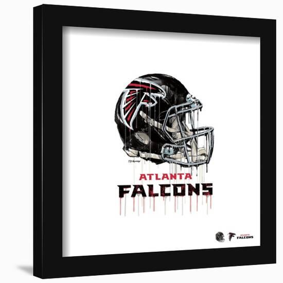 Gallery Pops NFL Atlanta Falcons - Drip Helmet Wall Art-Trends International-Framed Gallery Pops