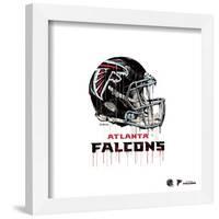 Gallery Pops NFL Atlanta Falcons - Drip Helmet Wall Art-Trends International-Framed Gallery Pops