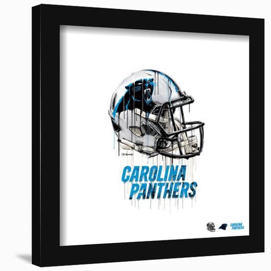 Gallery Pops NFL Carolina Panthers - Drip Helmet Wall Art-Trends International-Framed Gallery Pops