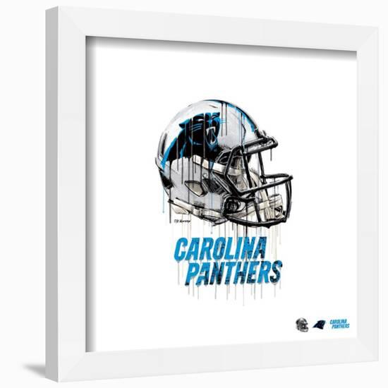 Gallery Pops NFL Carolina Panthers - Drip Helmet Wall Art-Trends International-Framed Gallery Pops