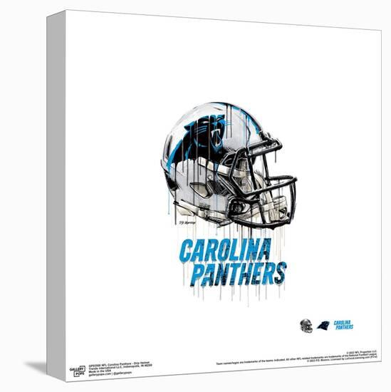 Gallery Pops NFL Carolina Panthers - Drip Helmet Wall Art-Trends International-Stretched Canvas