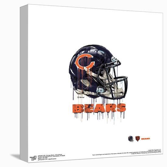 Gallery Pops NFL Chicago Bears - Drip Helmet Wall Art-Trends International-Stretched Canvas