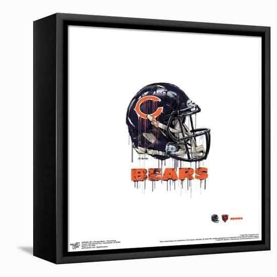 Gallery Pops NFL Chicago Bears - Drip Helmet Wall Art-Trends International-Framed Stretched Canvas