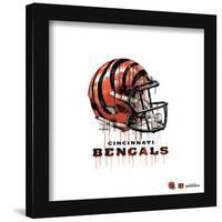 Gallery Pops NFL Cincinnati Bengals - Drip Helmet Wall Art-Trends International-Framed Gallery Pops