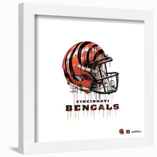 Gallery Pops NFL Cincinnati Bengals - Drip Helmet Wall Art-Trends International-Framed Gallery Pops