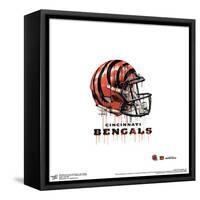 Gallery Pops NFL Cincinnati Bengals - Drip Helmet Wall Art-Trends International-Framed Stretched Canvas