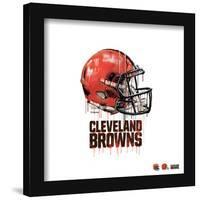 Gallery Pops NFL Cleveland Browns - Drip Helmet Wall Art-Trends International-Framed Gallery Pops