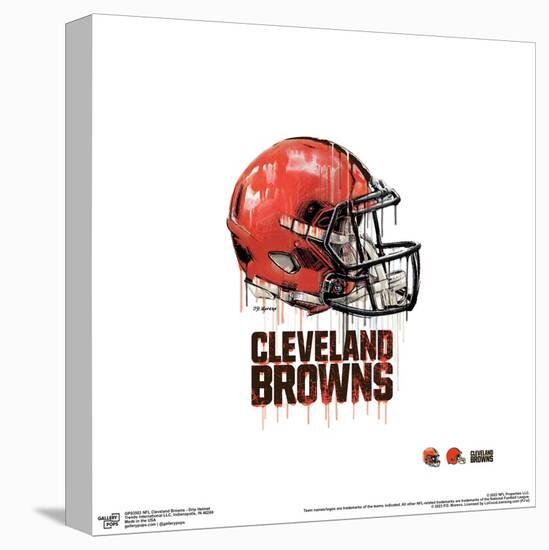 Gallery Pops NFL Cleveland Browns - Drip Helmet Wall Art-Trends International-Stretched Canvas