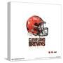 Gallery Pops NFL Cleveland Browns - Drip Helmet Wall Art-Trends International-Stretched Canvas