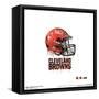 Gallery Pops NFL Cleveland Browns - Drip Helmet Wall Art-Trends International-Framed Stretched Canvas