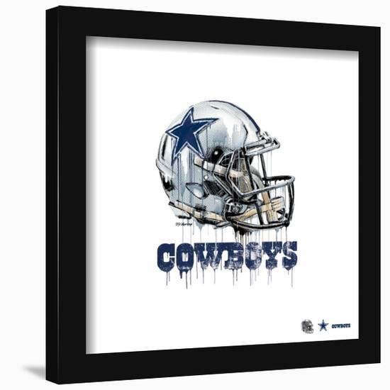 Gallery Pops NFL Dallas Cowboys - Drip Helmet Wall Art-Trends International-Framed Gallery Pops