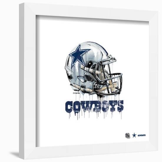 Gallery Pops NFL Dallas Cowboys - Drip Helmet Wall Art-Trends International-Framed Gallery Pops