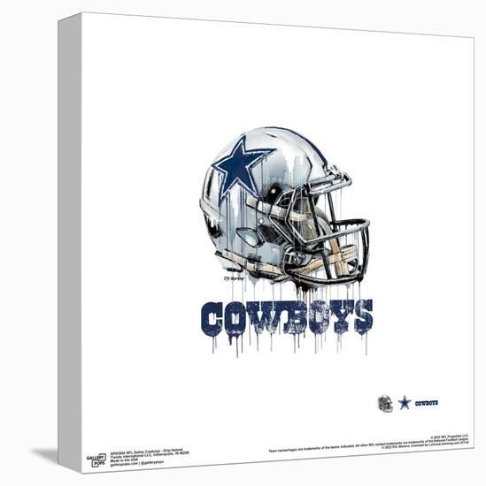 Gallery Pops NFL Dallas Cowboys - Drip Helmet Wall Art-Trends International-Stretched Canvas