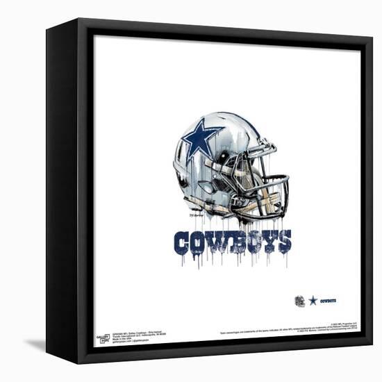 Gallery Pops NFL Dallas Cowboys - Drip Helmet Wall Art-Trends International-Framed Stretched Canvas