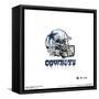 Gallery Pops NFL Dallas Cowboys - Drip Helmet Wall Art-Trends International-Framed Stretched Canvas