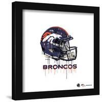 Gallery Pops NFL Denver Broncos - Drip Helmet Wall Art-Trends International-Framed Gallery Pops