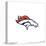 Gallery Pops NFL Denver Broncos - Primary Mark Wall Art-Trends International-Stretched Canvas